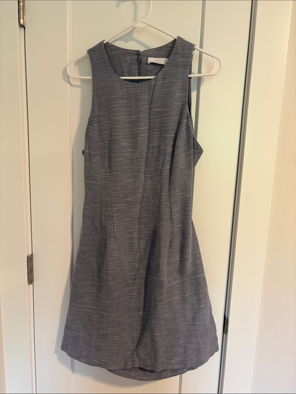 Astr Sleeveless Gray Mini A-Line Dress